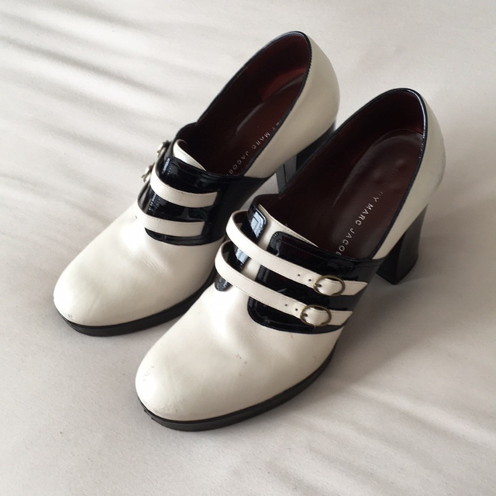 Marc by Marc Jacobs Ice/Black Patent Heels